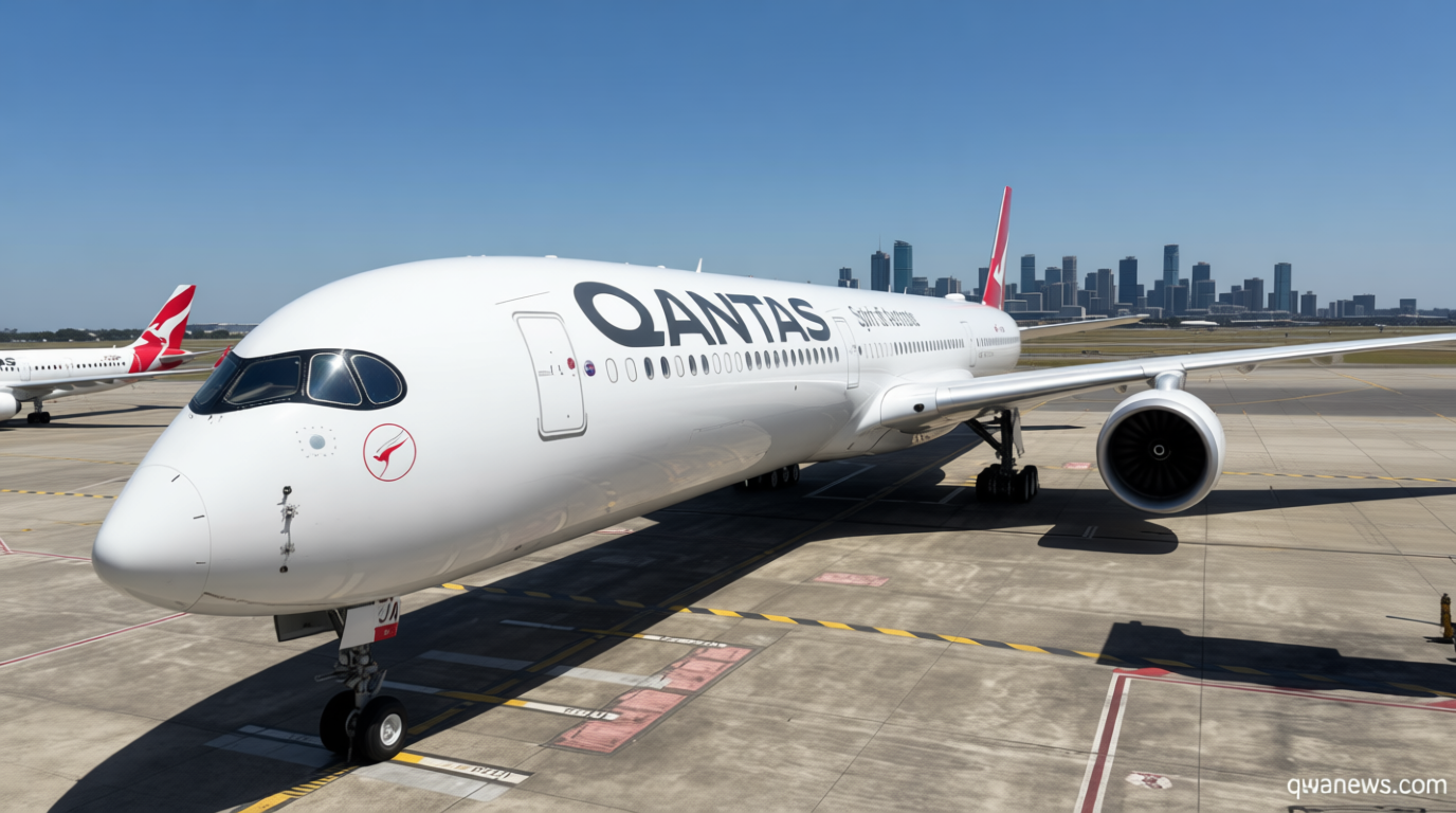 Qantas locks in launch date for Sydney-London nonstop flights as it debuts the custom jet designed for the trip
