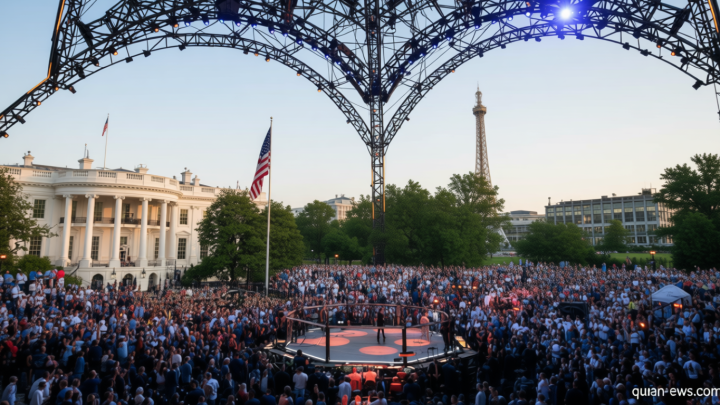 With UFC fight night wrapped at the White House, days of breakdown and cleanup begin