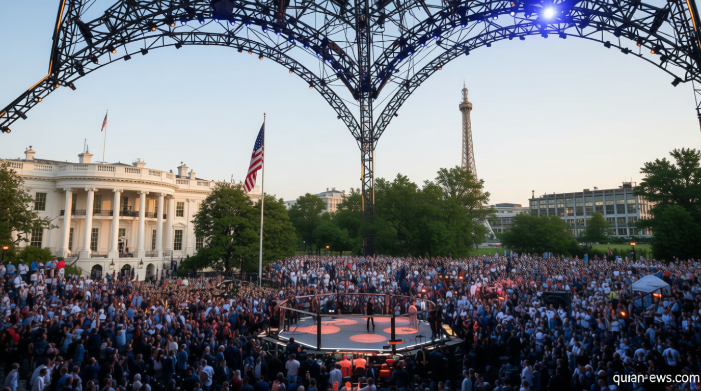 With UFC fight night wrapped at the White House, days of breakdown and cleanup begin