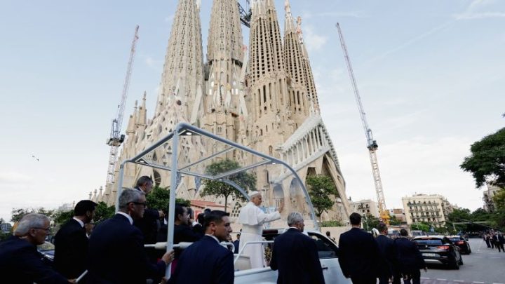 Pope blesses Barcelona’s Gaudi-designed towering architectural masterpiece