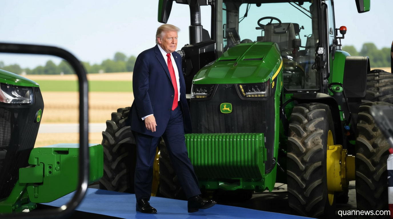 In a visit to farm country, Trump extols ‘beautiful fountains’ back in Washington