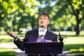 A Maine gubernatorial candidate is running as a political outsider. His last name is Bush