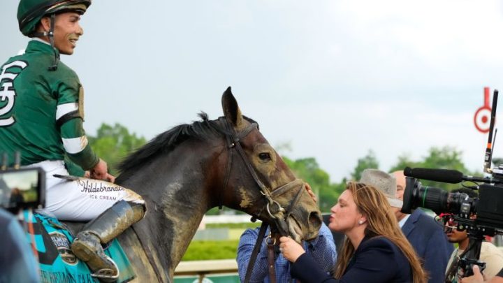 Golden Tempo wins the 158th running of the Belmont Stakes after winning the Kentucky Derby