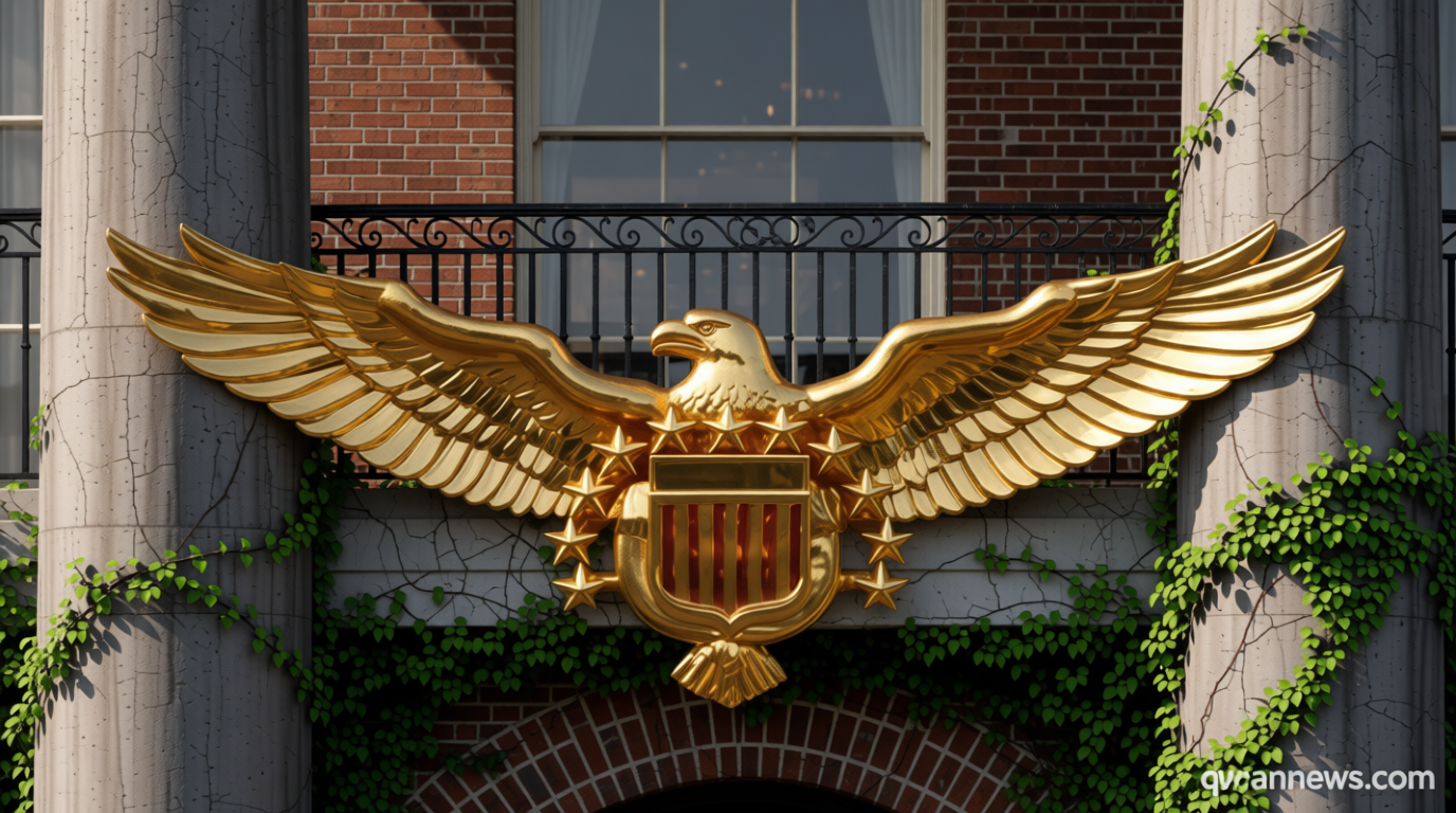 Trump posts apparent AI-generated image of large, golden eagle affixed to Truman Balcony