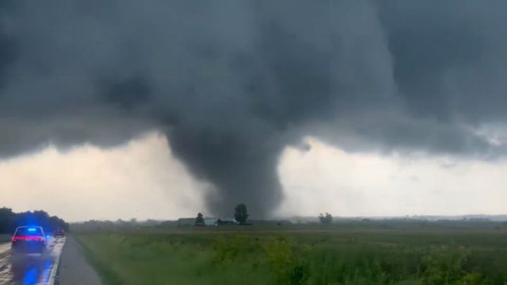 More dangerous storms are underway in the central US after widespread storm damage there Wednesday