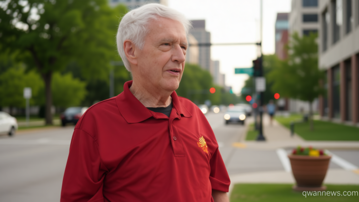 Why America is obsessed with a grandpa in high-waisted pants who is building sidewalks