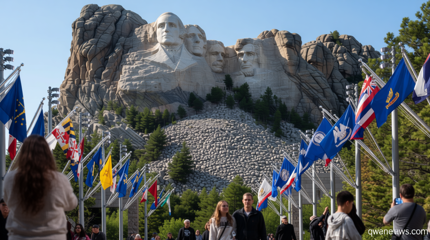Trump heads to Mount Rushmore, where efforts to impose his likeness have stalled