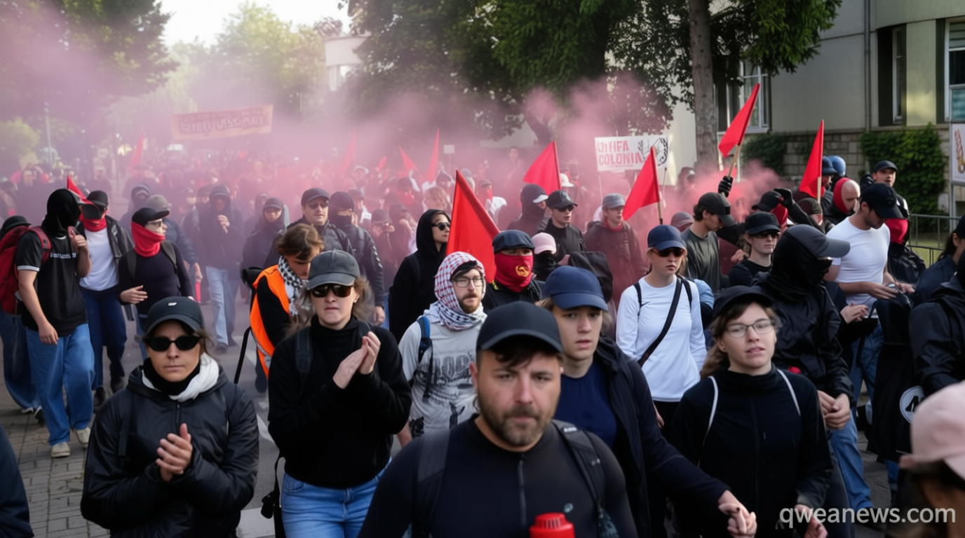 Far-right Alternative for Germany party elects leaders as protesters and police clash