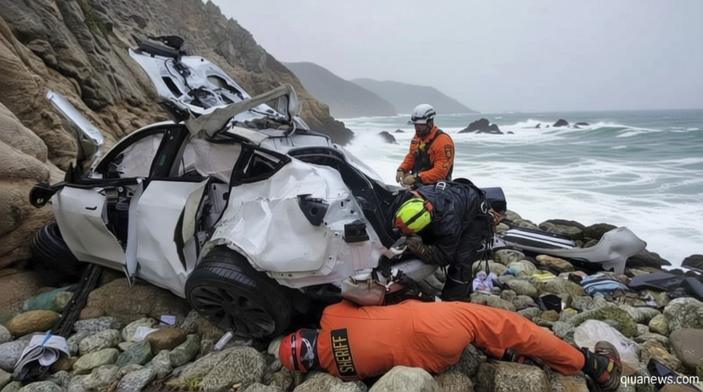 Charges dropped against California radiologist who drove Tesla carrying family off cliff