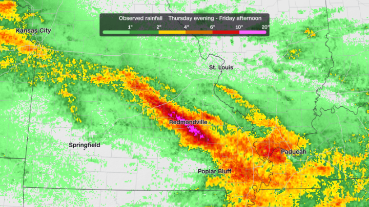 Dozens rescued in southeastern Missouri as 1-in-1,000-year rainfall triggers catastrophic flooding