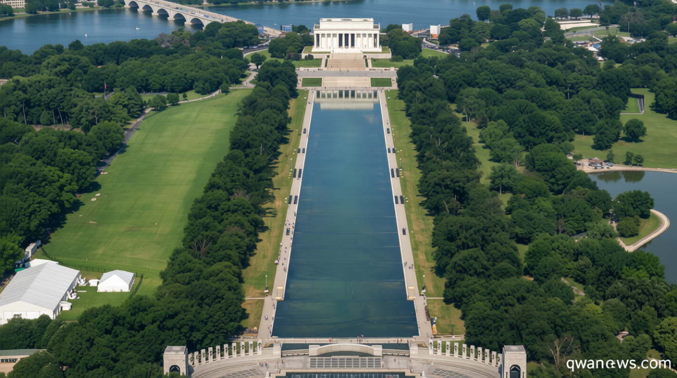 Reflecting Pool being drained – again – as Trump administration tries once more to fix landmark