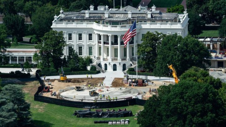 Trump’s White House helipad being partially disassembled, images show