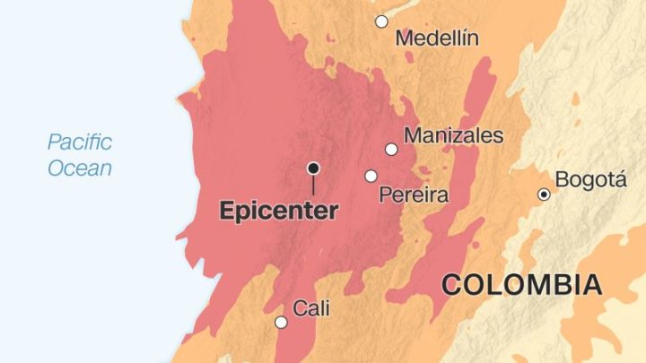 A visual guide to the Colombia earthquake