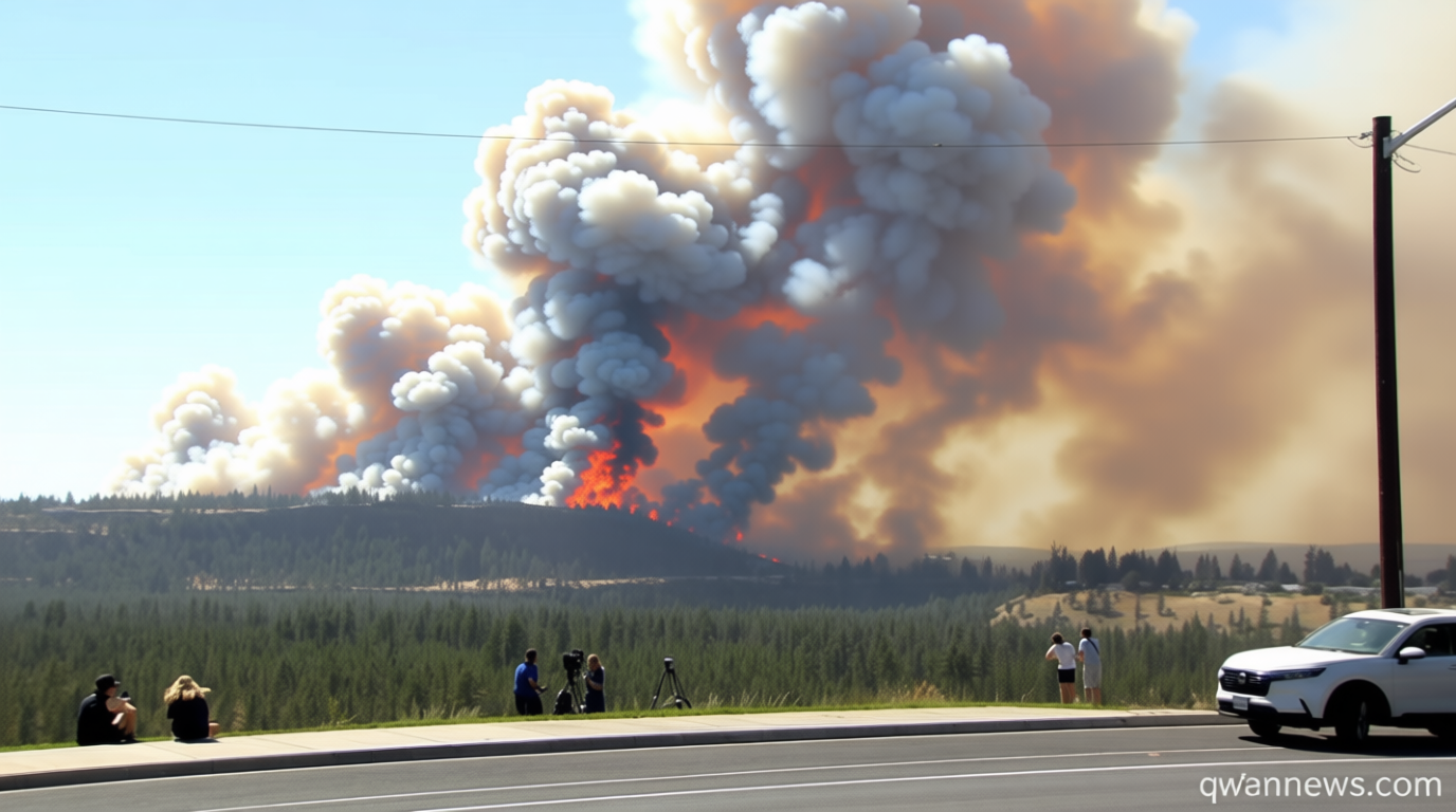 Thousands ordered to flee homes as fast-moving wildfire grows in Spokane County, Washington