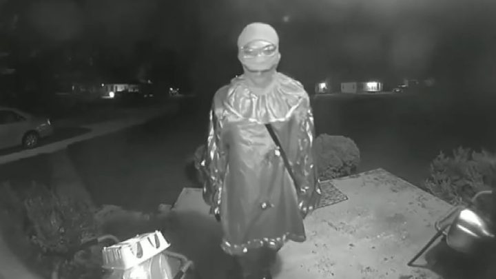 A chilling costume and an eerie warning: A teen dressed as a clown is suspected of stabbing an elderly man to death