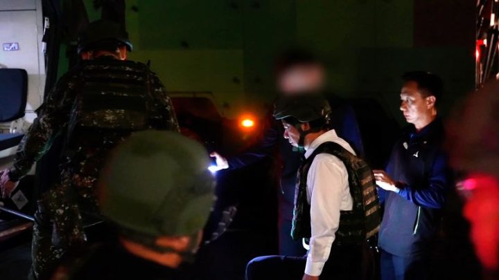 Taiwan’s leader boards armored vehicle to escape mock ‘decapitation strike’