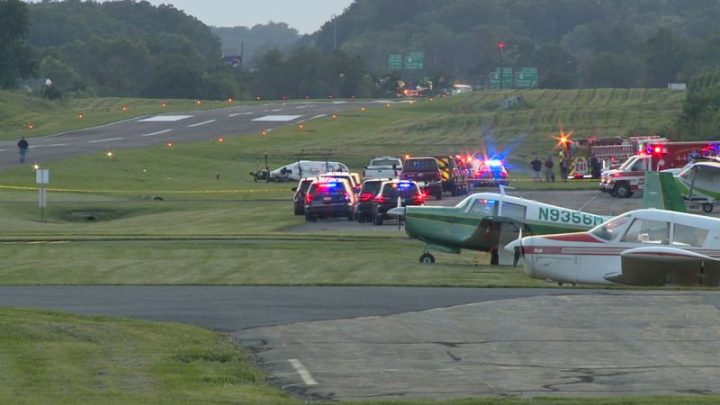 Police helicopter and small plane collide in the air near Pennsylvania airport